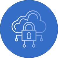 Data Secure Flat Bubble Icon vector