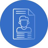 User Profile Flat Bubble Icon vector