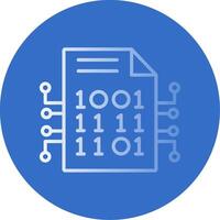 Encryption Data Flat Bubble Icon vector