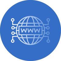 Internet Flat Bubble Icon vector