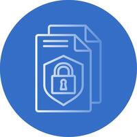 Privacy Policy Flat Bubble Icon vector