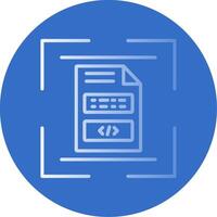 Document Scan Flat Bubble Icon vector