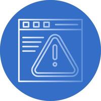 Warning Browser Flat Bubble Icon vector