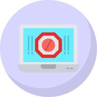 Ad Blocker Flat Bubble Icon vector