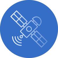 Satellite Flat Bubble Icon vector