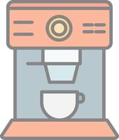 Coffee Machine Line Filled Light Icon vector