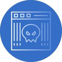 Malware Flat Bubble Icon vector