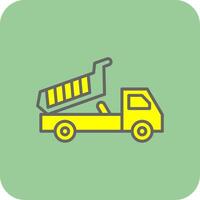 Tipper Filled Yellow Icon vector