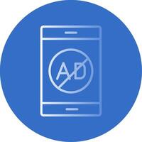Ad Blocker Flat Bubble Icon vector