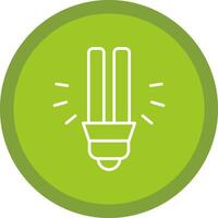 Light Bulb Line Multi Circle Icon vector
