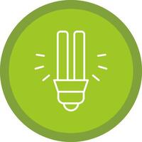 Light Bulb Line Multi Circle Icon vector