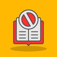 Rejected Filled Shadow Icon vector