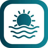 Sun Glyph Gradient Corner Icon vector