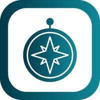 Compass Glyph Gradient Corner Icon vector