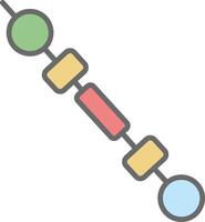 Skewer Line Filled Light Icon vector