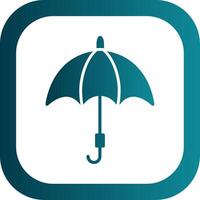 Umbrella Glyph Gradient Corner Icon vector