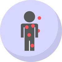 Symptom Checker Flat Bubble Icon vector