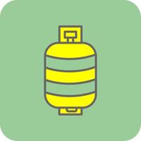 tanque lleno amarillo icono vector