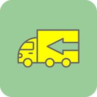 Truck Filled Yellow Icon vector