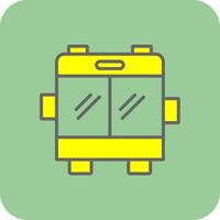 Bus Filled Yellow Icon vector