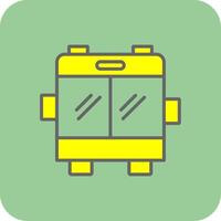 Bus Filled Yellow Icon vector