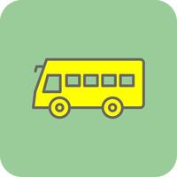 Coach Filled Yellow Icon vector