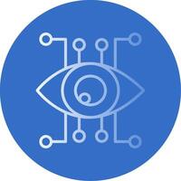 Eye Recognition Flat Bubble Icon vector