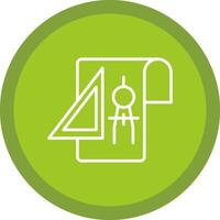 Interior Design Line Multi Circle Icon vector