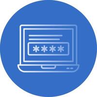 Laptop Flat Bubble Icon vector