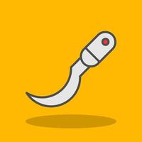 Sickle Filled Shadow Icon vector