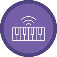 Keyboard Line Multi Circle Icon vector