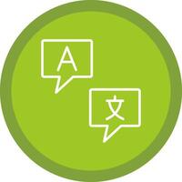 Languages Line Multi Circle Icon vector