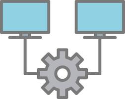 Multitask Line Filled Light Icon vector