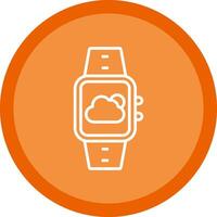 Weather Line Multi Circle Icon vector