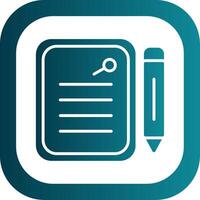 Notepad Glyph Gradient Corner Icon vector