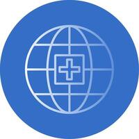 global médico Servicio plano burbuja icono vector