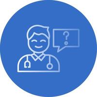 Health Question Flat Bubble Icon vector