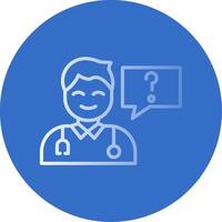 Health Question Flat Bubble Icon vector