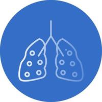 Pulmonology Flat Bubble Icon vector