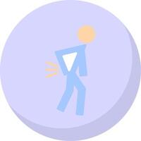 Chronic Pain Flat Bubble Icon vector