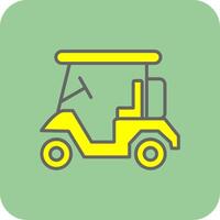 Golf Caddy Filled Yellow Icon vector