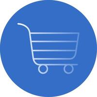 Cart Flat Bubble Icon vector