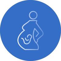 Pregnency Flat Bubble Icon vector