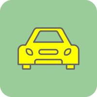 coche lleno amarillo icono vector