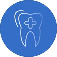 Dental Care Flat Bubble Icon vector