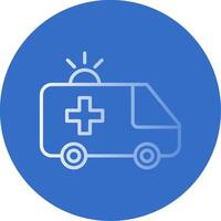 Ambulance Flat Bubble Icon vector