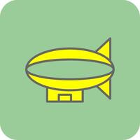 Blimp Filled Yellow Icon vector