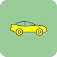 Car Filled Yellow Icon vector