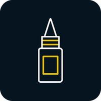 Bottle Line Red Circle Icon vector