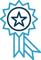 Award Line Blue Two Color Icon vector